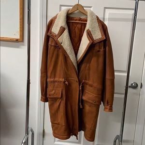 Vintage Leather Coat Jacket D2